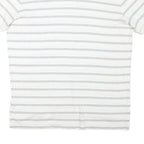 POLO RALPH LAUREN Mens White & Grey Striped Short Sleeve Polo Shirt XL Cotton