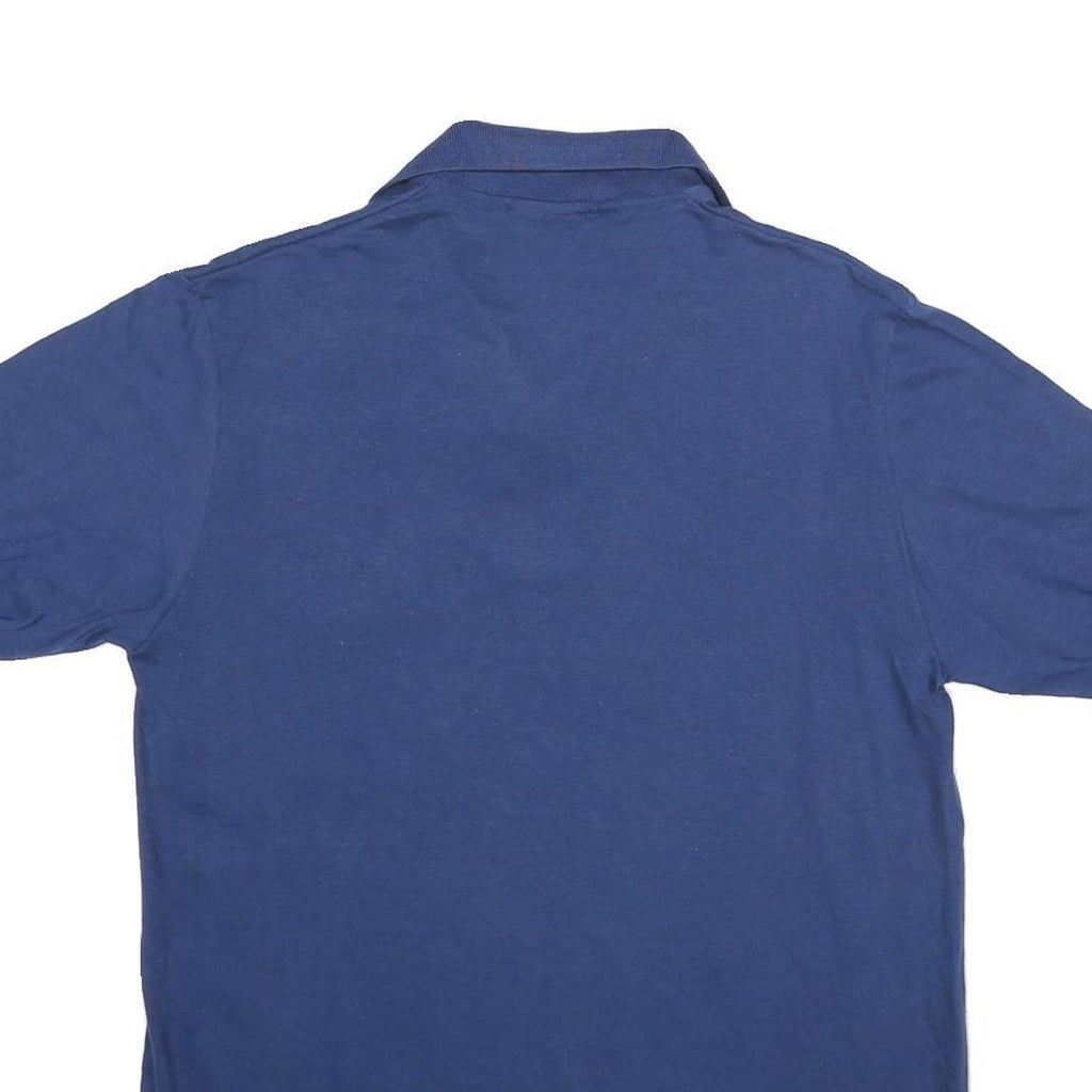 STEDMAN Mens Blue Cotton Blend Polo Shirt L Short Sleeve Plain Pocket