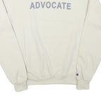 CHAMPION Mens Cream Advocate Crew Neck S Sweatshirt Cotton Blend Pullover