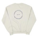 CHAMPION Mens Cream Advocate Crew Neck S Sweatshirt Cotton Blend Pullover