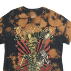 CHEMISTRY Womens Black & Brown Tie Dye Rock Tour Graphic T-Shirt L Short Sleeve