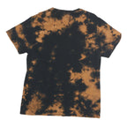 CHEMISTRY Womens Black & Brown Tie Dye Rock Tour Graphic T-Shirt L Short Sleeve