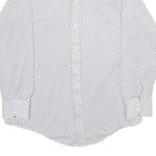 MONTGOMERY WARD Mens White & Black Patterned Shirt L Classic Long Sleeve Button