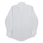 MONTGOMERY WARD Mens White & Black Patterned Shirt L Classic Long Sleeve Button