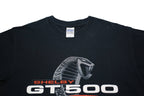 GILDAN Mens Black Shelby GT500 Graphic T-Shirt M Short Sleeve Crew Neck Vintage