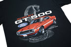 GILDAN Mens Black Shelby GT500 Graphic T-Shirt M Short Sleeve Crew Neck Vintage