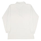 KAPPA Mens White Long Sleeve Plain L Cotton Polo Shirt Classic Fit