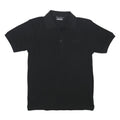 REEBOK Mens Black Polo Shirt M Cotton Short Sleeve Plain Casual Classic