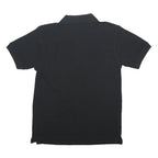REEBOK Mens Black Polo Shirt M Cotton Short Sleeve Plain Casual Classic