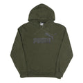 PUMA Womens Green Pullover Hoodie S Cotton Blend Casual Sportswear