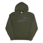 PUMA Womens Green Pullover Hoodie S Cotton Blend Casual Sportswear