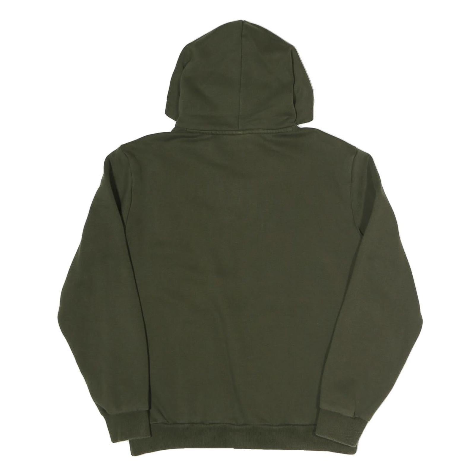 PUMA Womens Green Pullover Hoodie S Cotton Blend Casual Sportswear