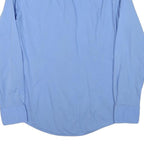 HUGO BOSS Mens Blue Plain Shirt M Classic Cotton Blend Long Sleeve Button Collar