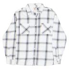LEVI'S Mens White & Grey Yellow Check Shirt L Cotton Blend Casual Stylish