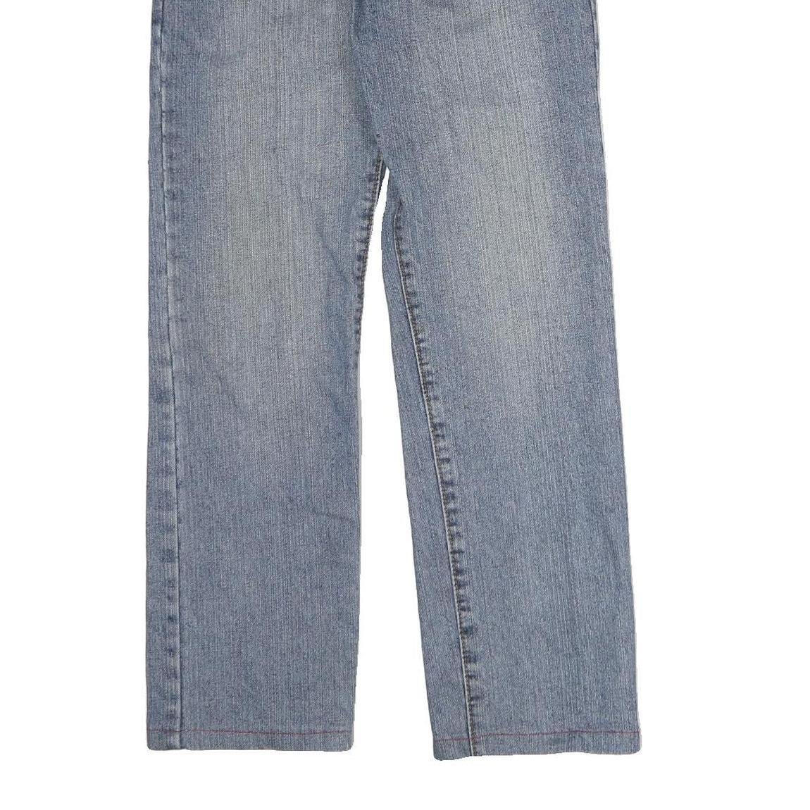 Womens Slim Light Blue Denim Jeans W28 L27 Embroidered Pocket Detail Cotton