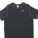 NIKE Womens Black Cotton Blend T-Shirt Dress Plain Short Sleeve S Casual Wear