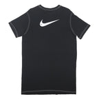 NIKE Womens Black Cotton Blend T-Shirt Dress Plain Short Sleeve S Casual Wear