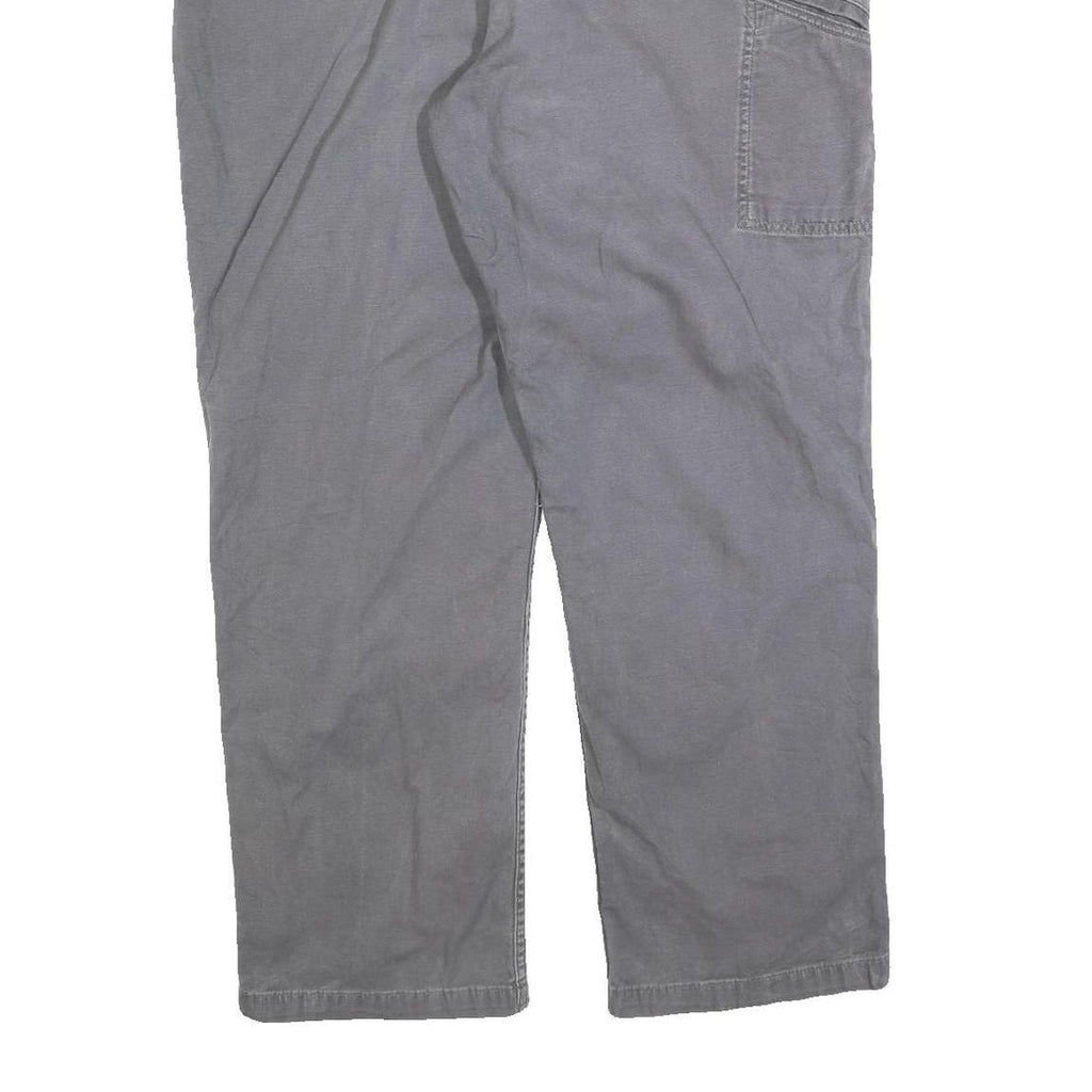 CARHARTT Mens Regular Fit Grey Workwear Trousers W34 L32 Cotton Blend Zip