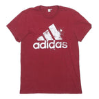 ADIDAS Mens Red Graphic T-Shirt M Short Sleeve Crew Neck Cotton Blend