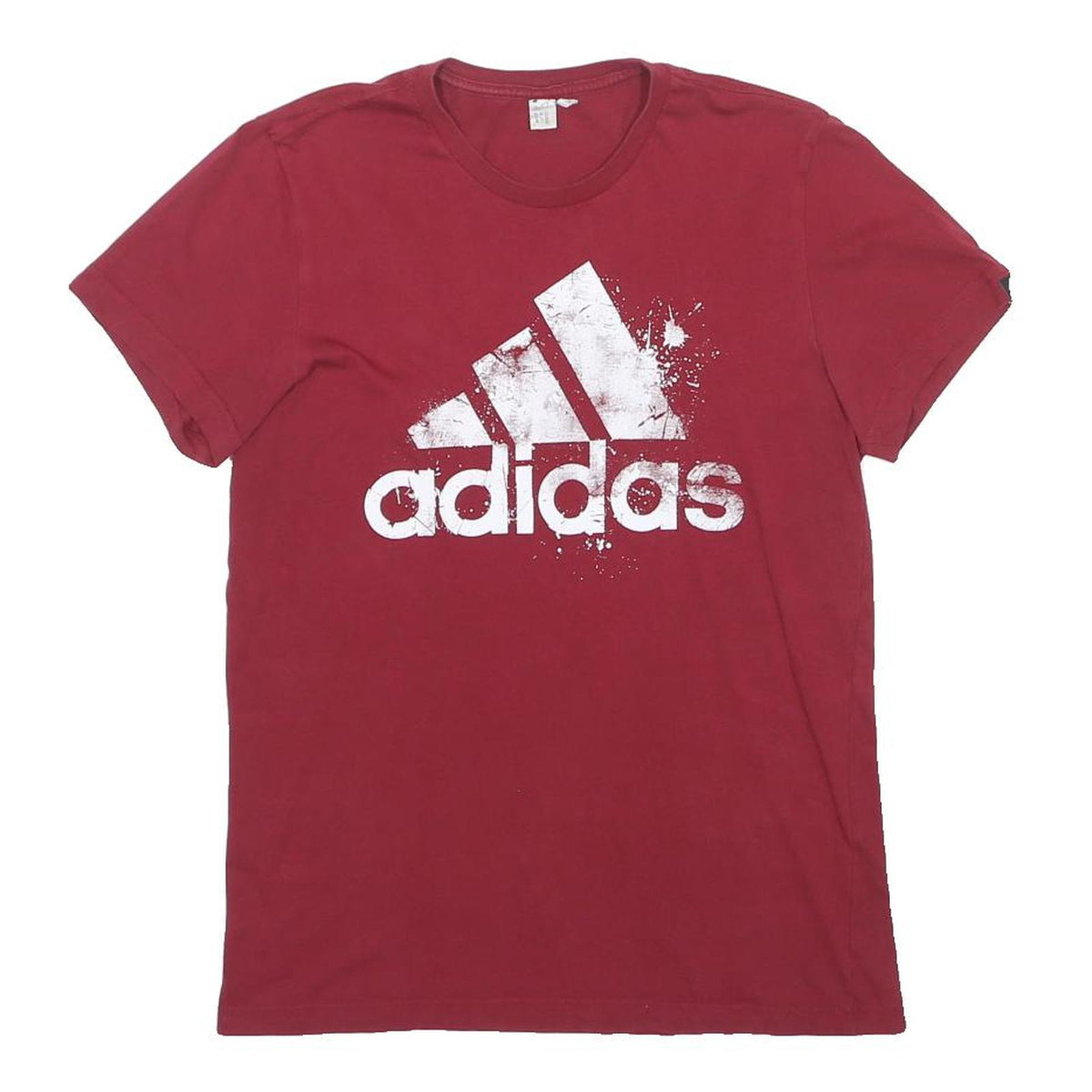 ADIDAS Mens Red Graphic T-Shirt M Short Sleeve Crew Neck Cotton Blend