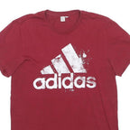 ADIDAS Mens Red Graphic T-Shirt M Short Sleeve Crew Neck Cotton Blend