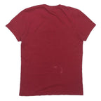 ADIDAS Mens Red Graphic T-Shirt M Short Sleeve Crew Neck Cotton Blend