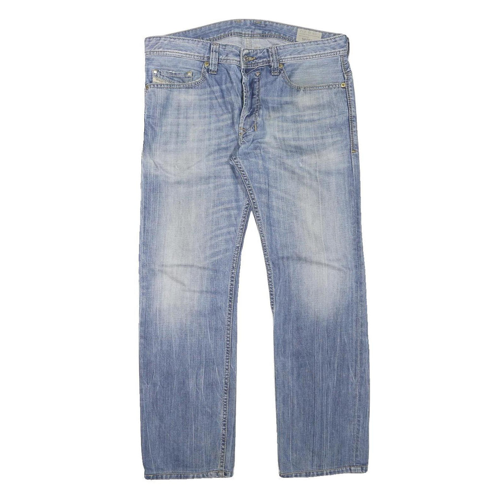 DIESEL Womens Regular Blue Denim Cotton Blend Button Jeans W34 L28 Classic