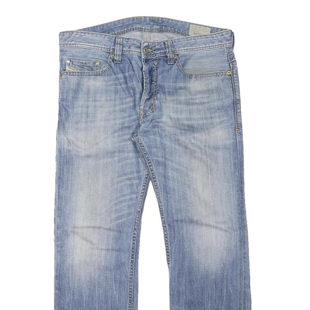 DIESEL Womens Regular Blue Denim Cotton Blend Button Jeans W34 L28 Classic