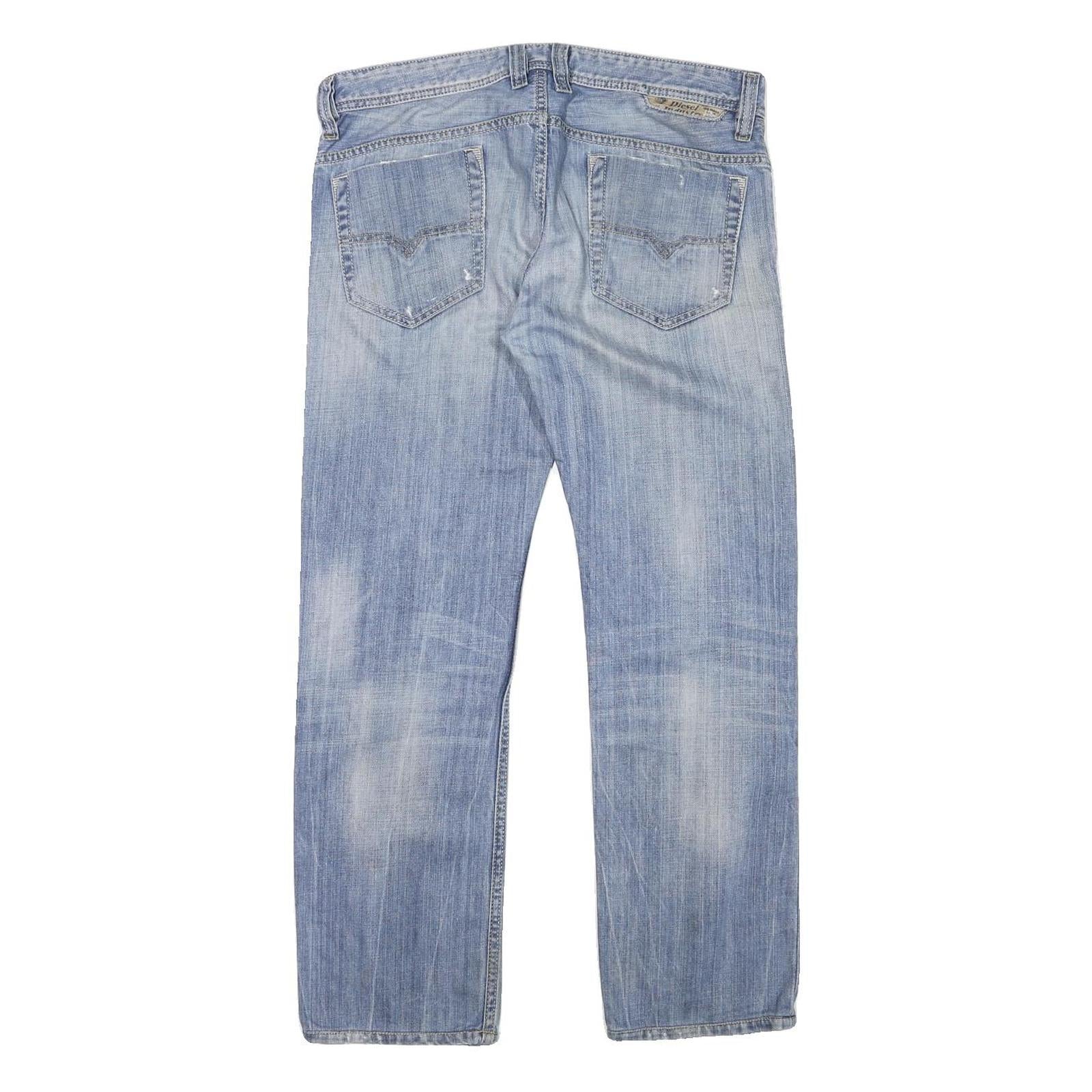 DIESEL Womens Regular Blue Denim Cotton Blend Button Jeans W34 L28 Classic