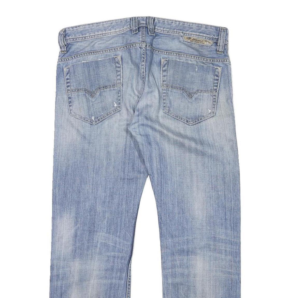 DIESEL Womens Regular Blue Denim Cotton Blend Button Jeans W34 L28 Classic