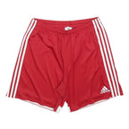 ADIDAS Mens Red Sports Casual Shorts L W32 Athletic Three Stripe Design
