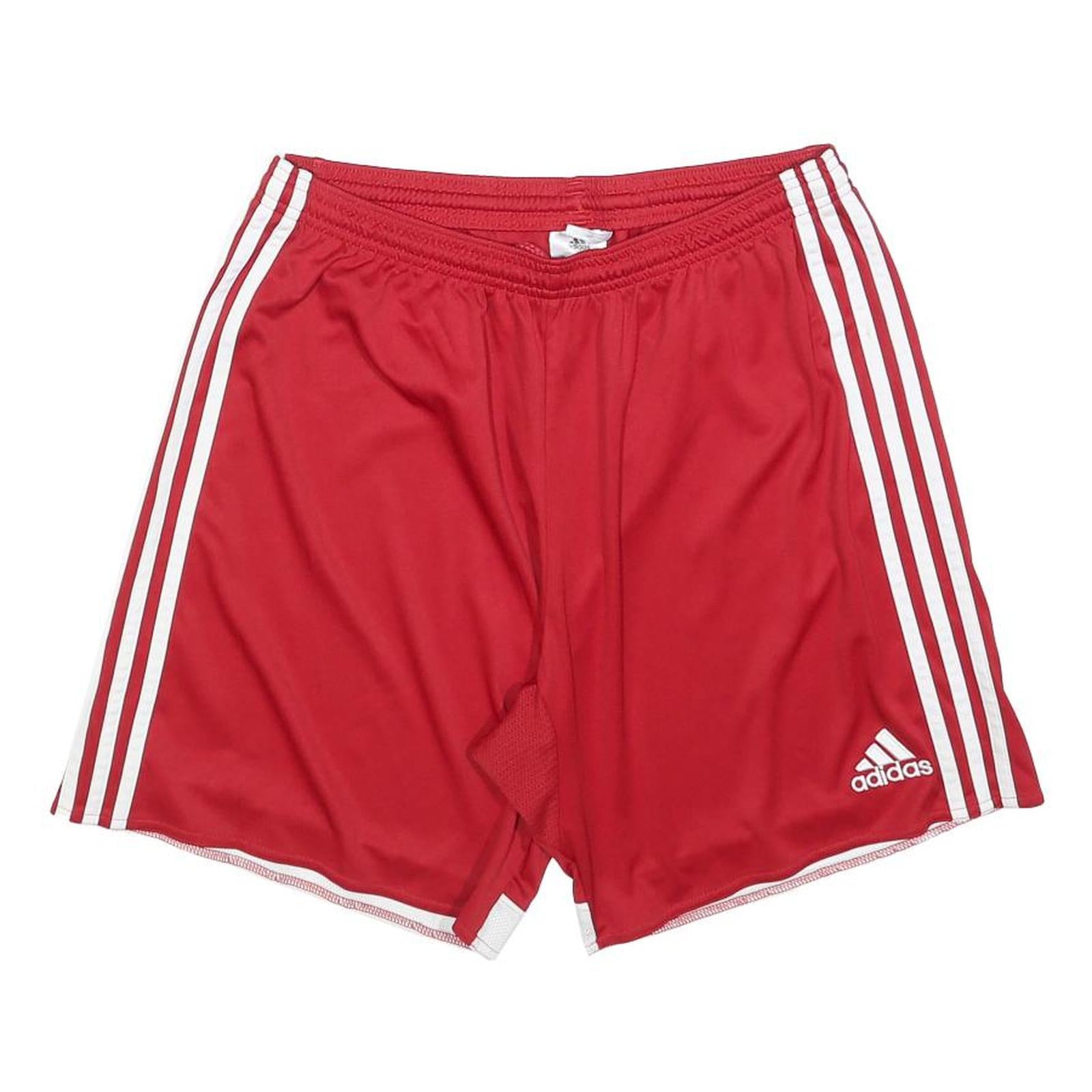 ADIDAS Mens Red Sports Casual Shorts L W32 Athletic Three Stripe Design
