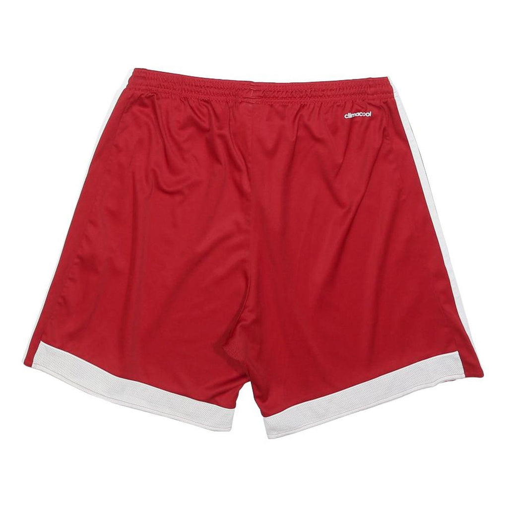ADIDAS Mens Red Sports Casual Shorts L W32 Athletic Three Stripe Design