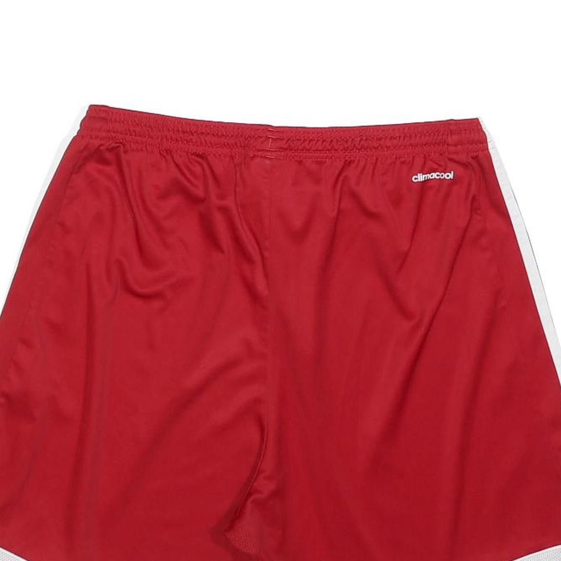 ADIDAS Mens Red Sports Casual Shorts L W32 Athletic Three Stripe Design