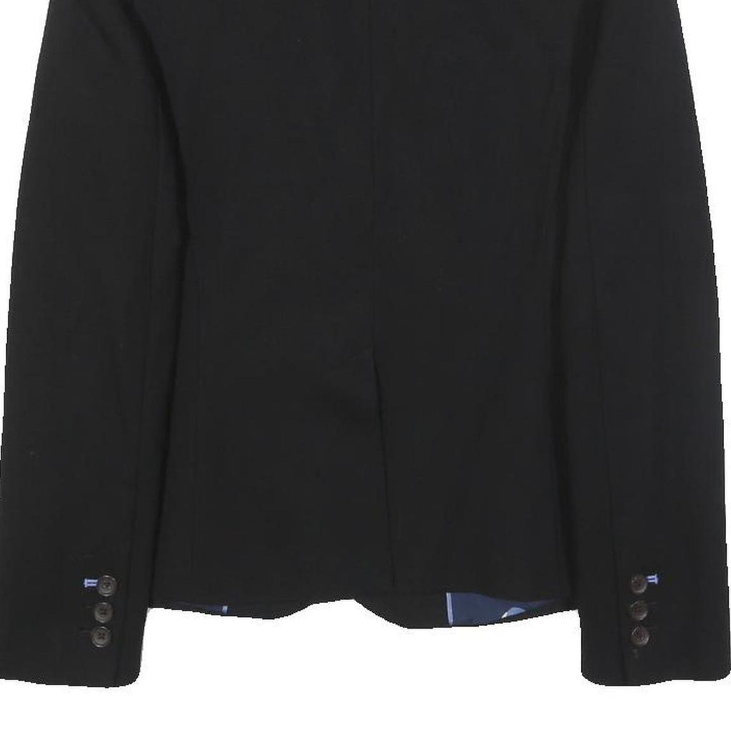 BODEN Womens Black Blazer Jacket UK 6 Viscose Blend Plain Button Closure