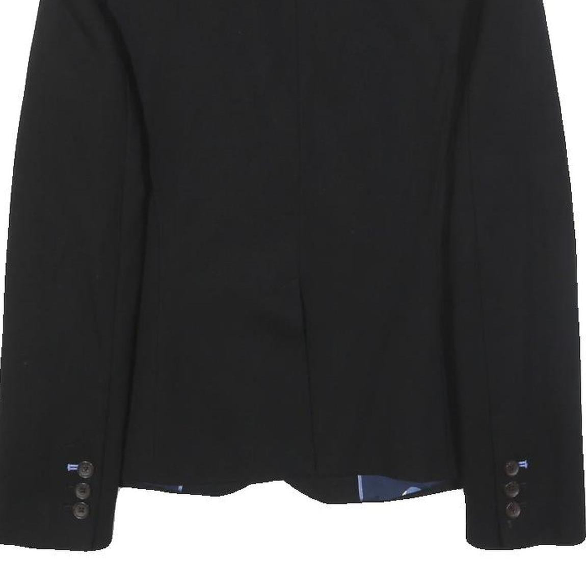 BODEN Womens Black Blazer Jacket UK 6 Viscose Blend Plain Button Closure