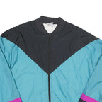 MCGREGOR Mens Black & Turquoise Colourblock Casual Jacket L Polyester Blend Zip