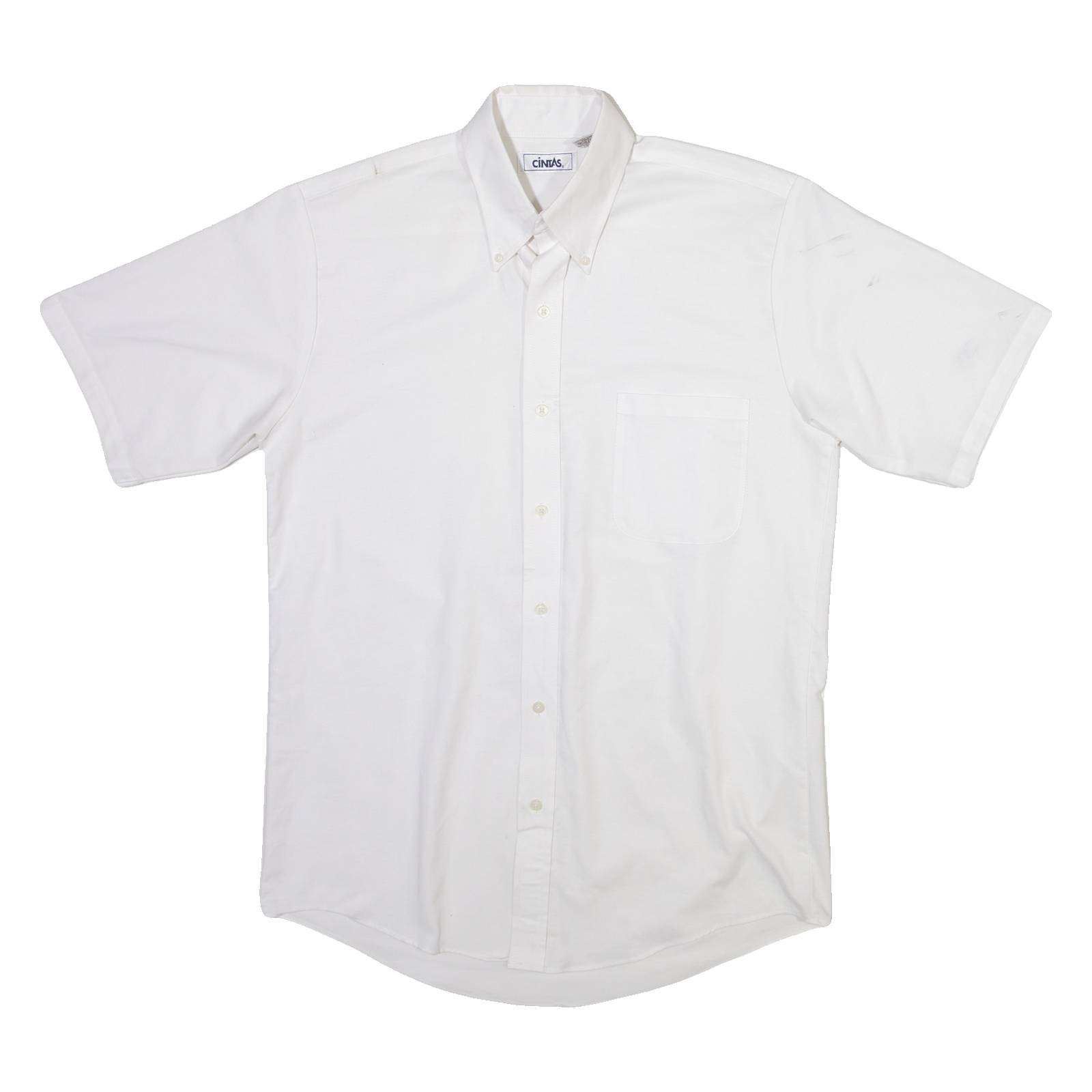 CINTAS Mens Plain Shirt White S