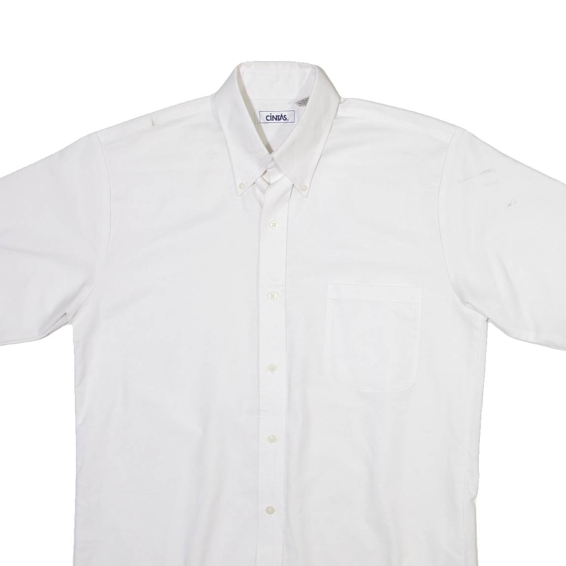 CINTAS Mens Plain Shirt White S