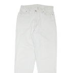 FADED GLORY Mens White Regular Cotton Denim W32 L32 Zip Closure Jeans