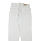 FADED GLORY Mens White Regular Cotton Denim W32 L32 Zip Closure Jeans