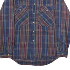 GANDER MOUNTAIN Mens Blue & Brown Check Shirt M Button Front Casual Workwear