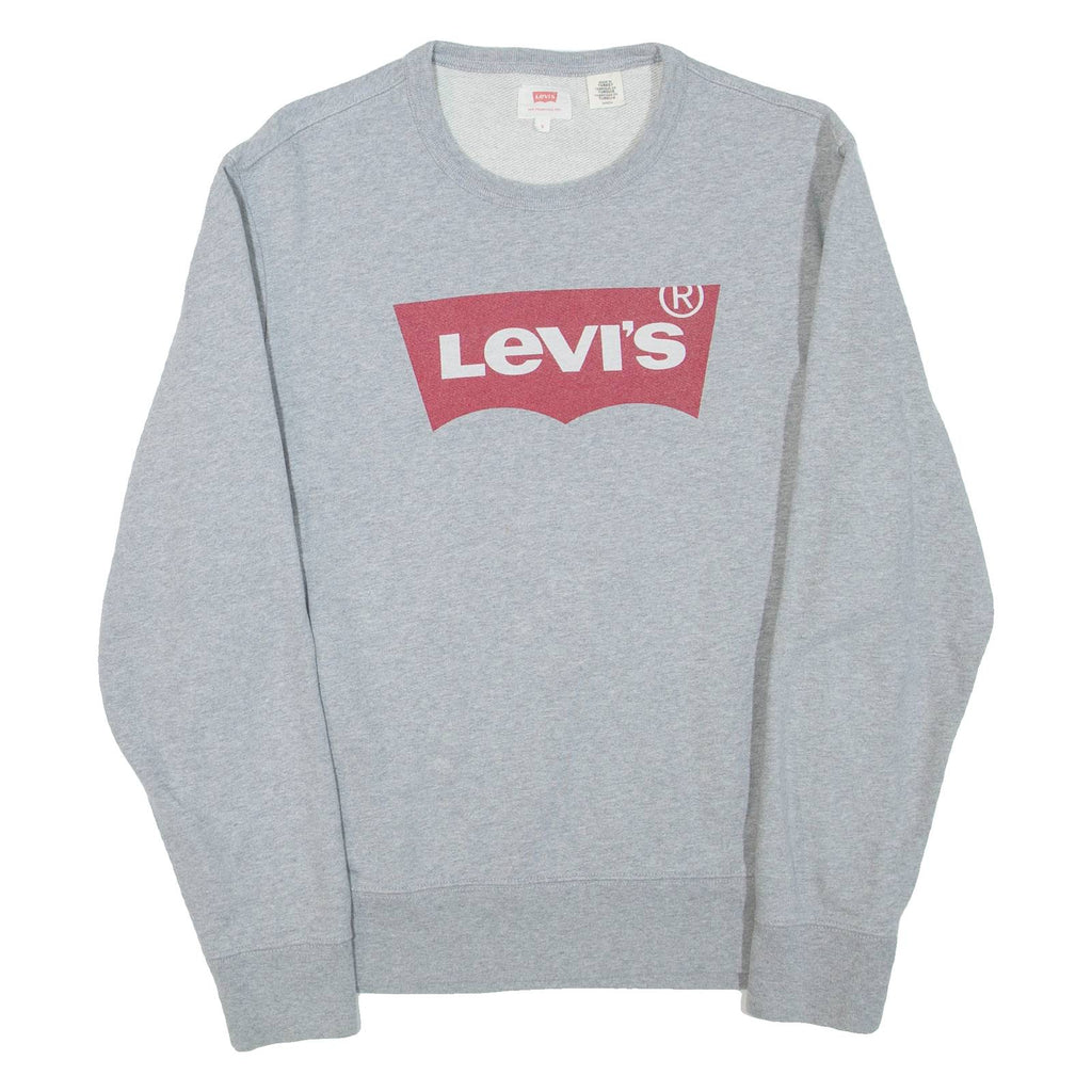LEVI'S Mens Sweatshirt Grey Crew Neck S