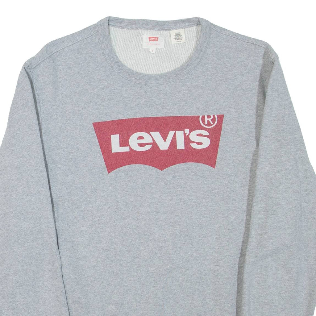 LEVI'S Mens Sweatshirt Grey Crew Neck S