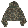 TRUE RELIGION Womens Green & Brown Camouflage Full Zip Hoodie XL Relaxed Fit