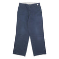 DICKIES Mens Cotton Blend Navy Loose Straight Trousers W30 L29 Workwear Casual