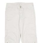 SONOMA Womens White Casual Cotton Blend Cargo Shorts UK 12 W32
