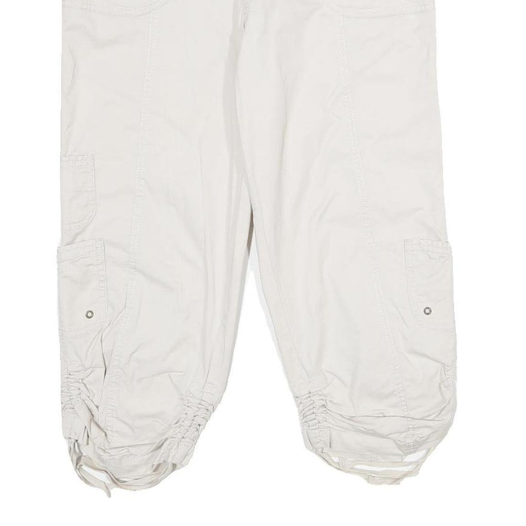 SONOMA Womens White Casual Cotton Blend Cargo Shorts UK 12 W32