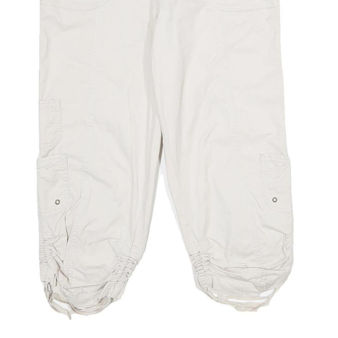 SONOMA Womens White Casual Cotton Blend Cargo Shorts UK 12 W32