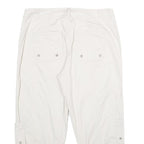 SONOMA Womens White Casual Cotton Blend Cargo Shorts UK 12 W32